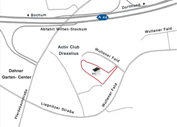 Kartenausschnitt vom Standort Witten