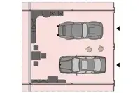 Doppelt-Breit Garage mit zwei Toren